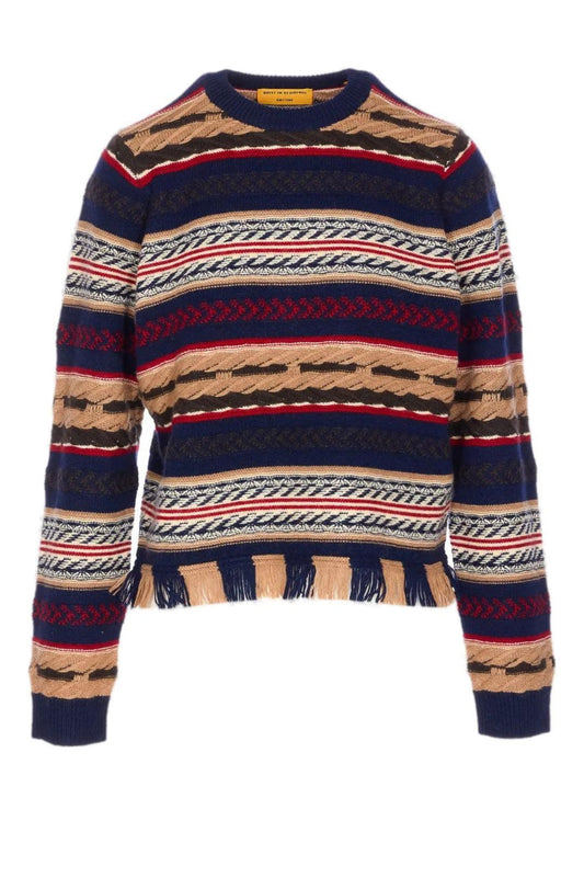Guest In Residence-Striped fringed sweater-dgallerystore