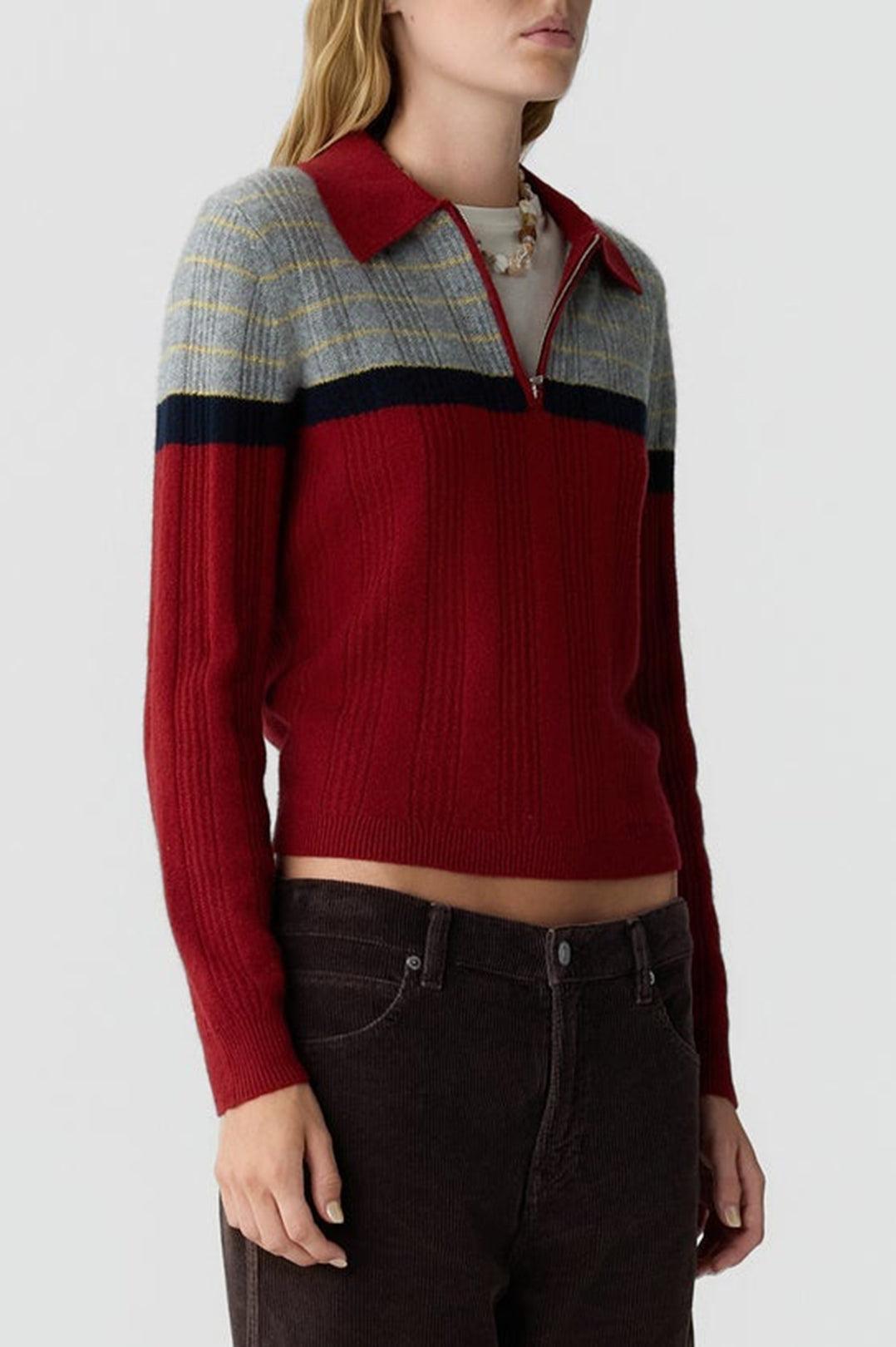 Guest In Residence-Track polo carmine combo-dgallerystore