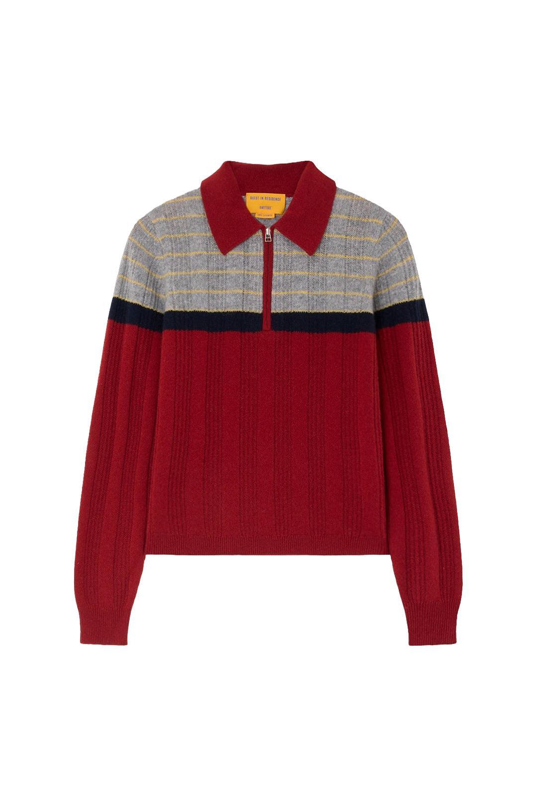 Guest In Residence-Track polo carmine combo-dgallerystore