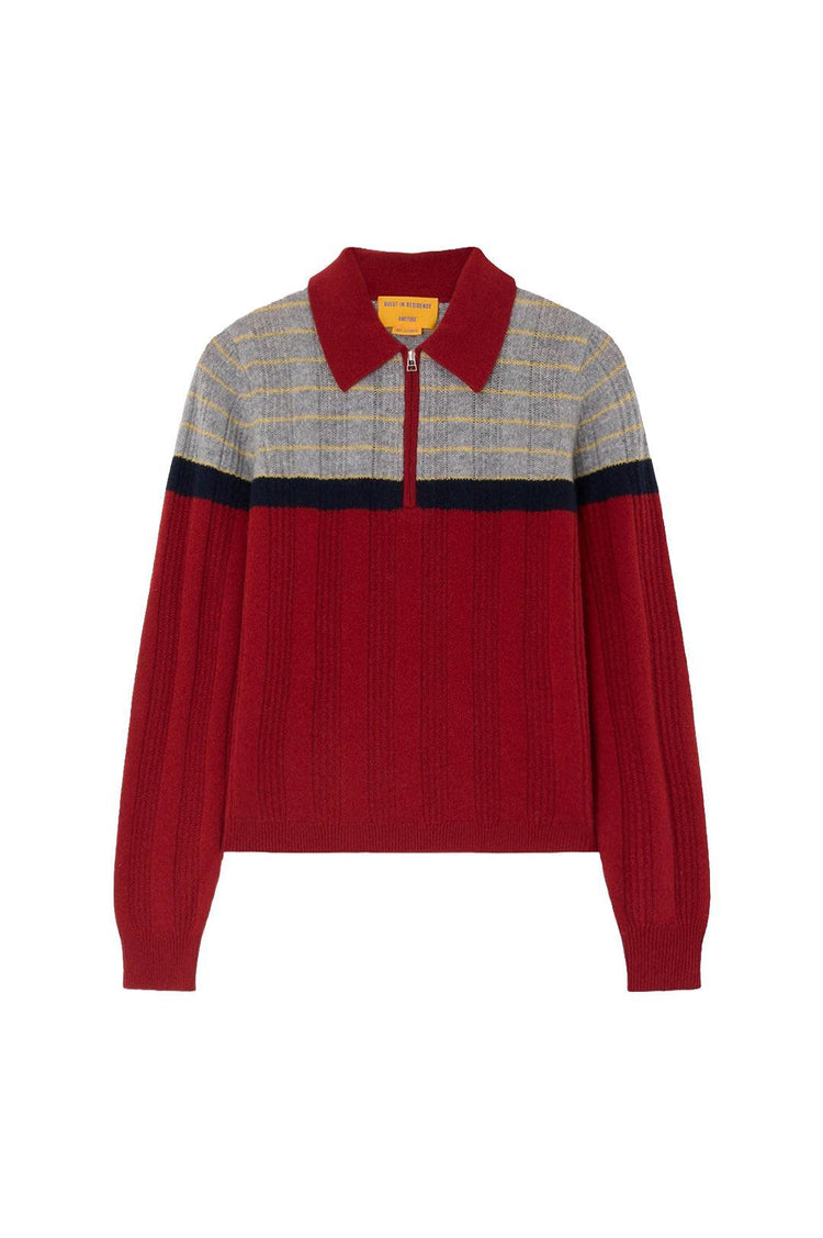 Guest In Residence-Track polo carmine combo-dgallerystore