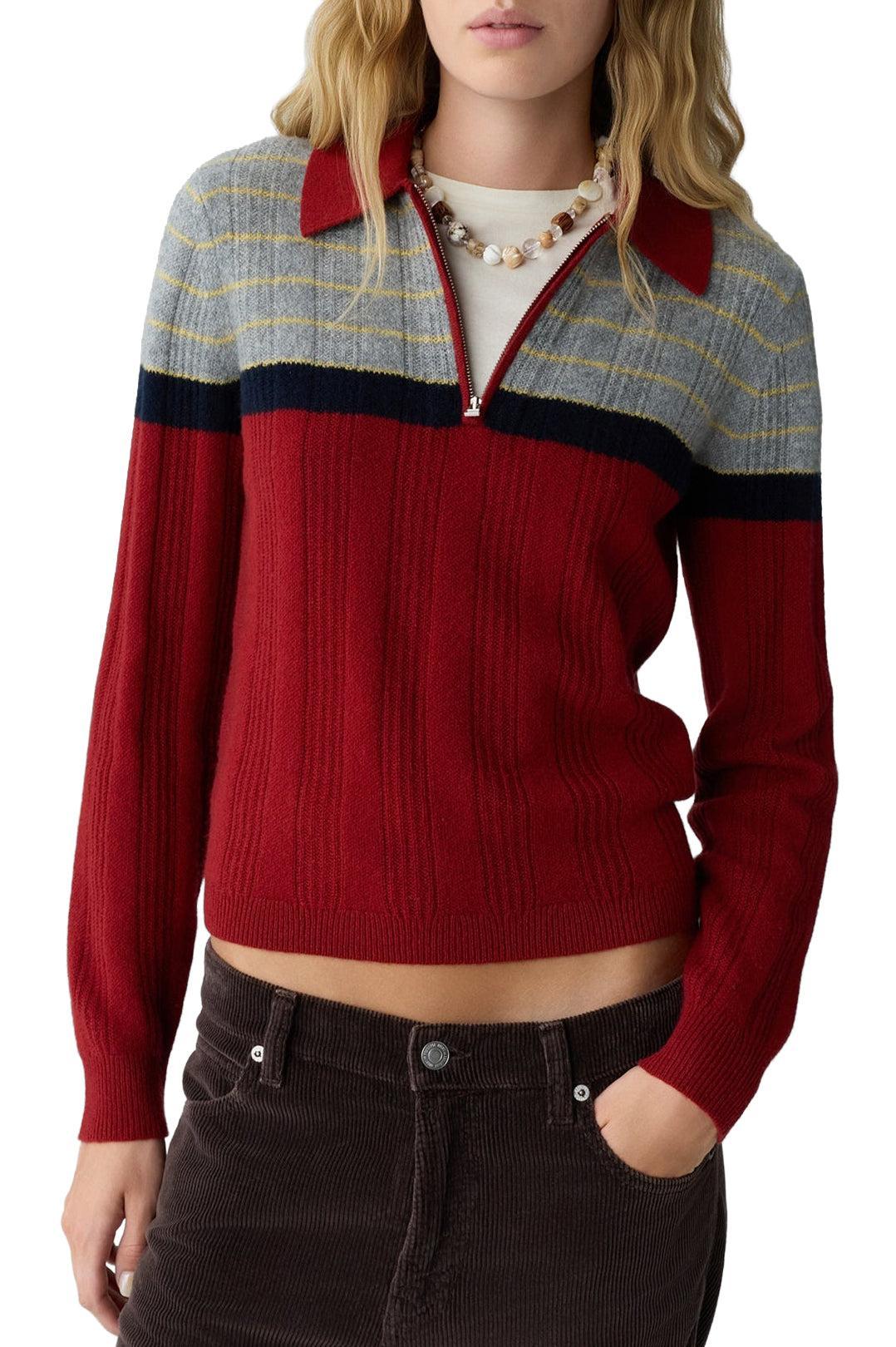 Guest In Residence-Track polo carmine combo-dgallerystore