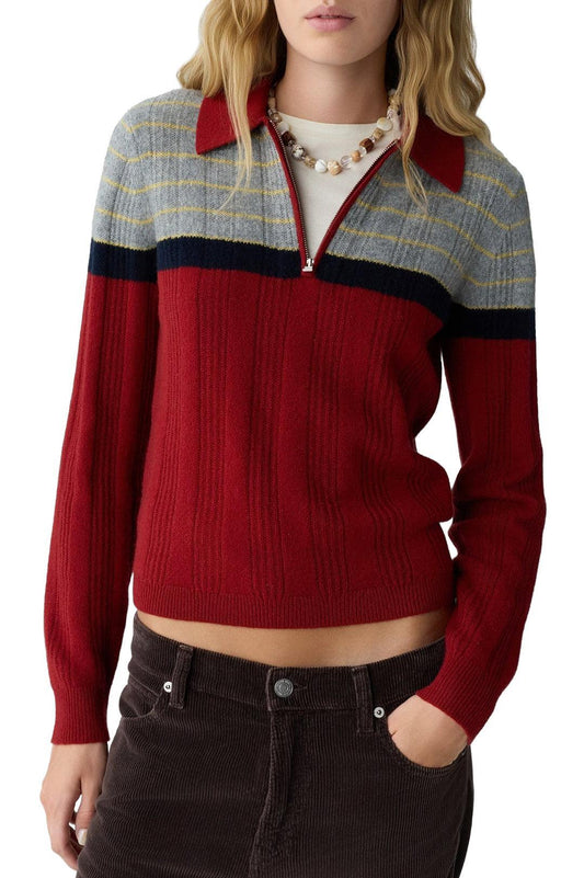 Guest In Residence-Track polo carmine combo-dgallerystore