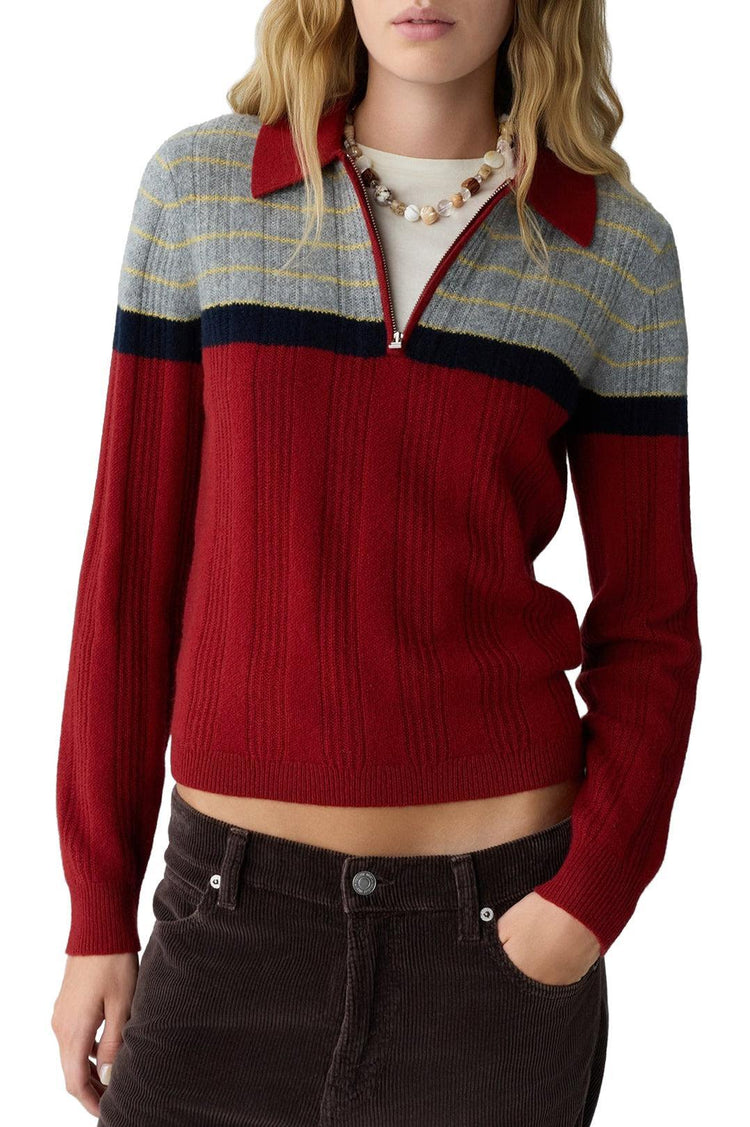 Guest In Residence-Track polo carmine combo-dgallerystore