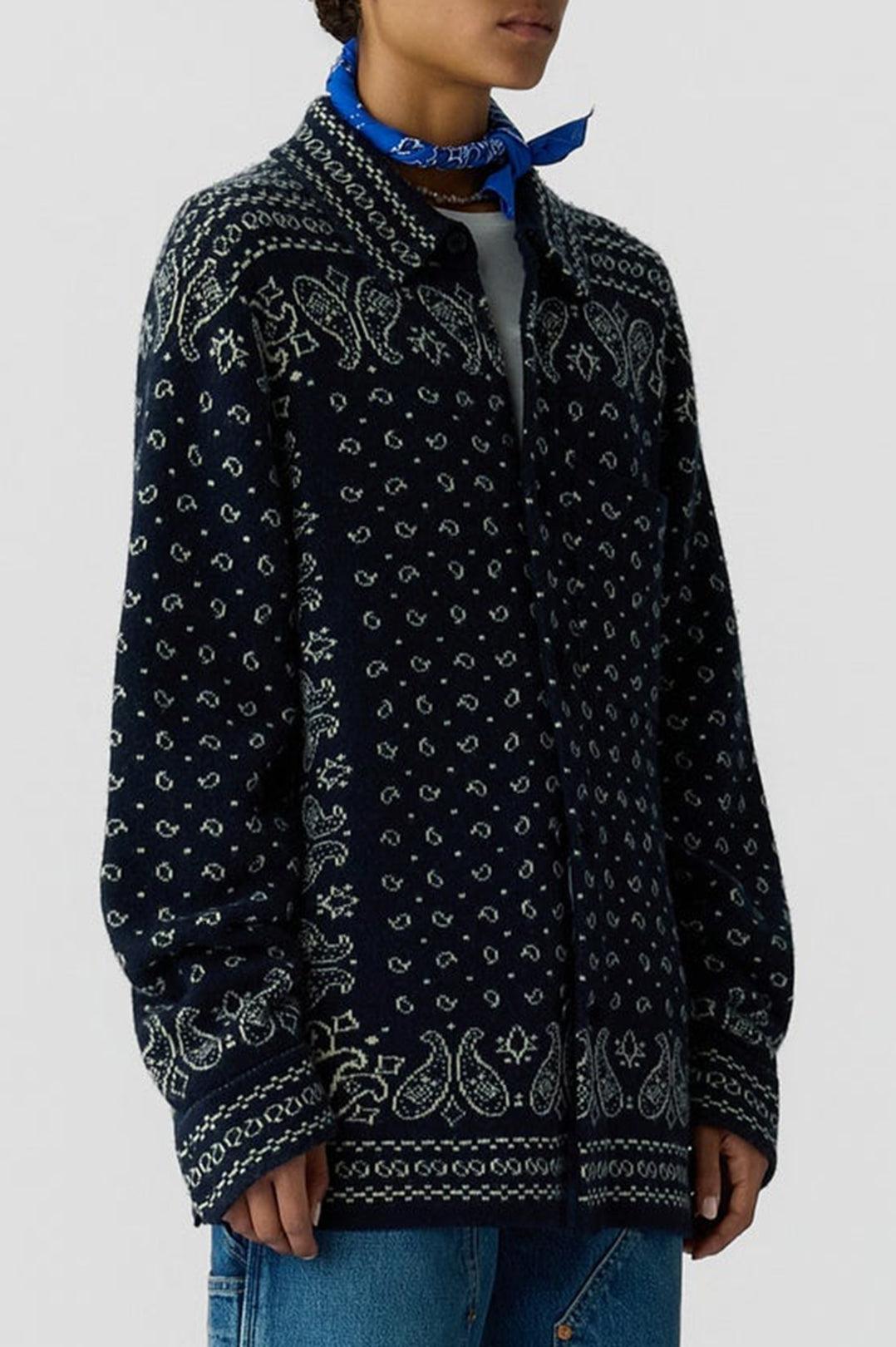 Guest In Residence-Wild rag work shirt midnight-dgallerystore