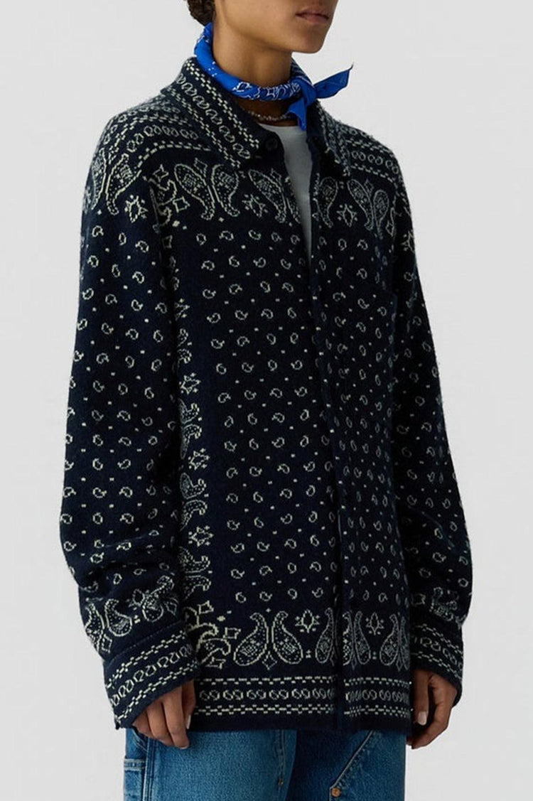 Guest In Residence-Wild rag work shirt midnight-dgallerystore