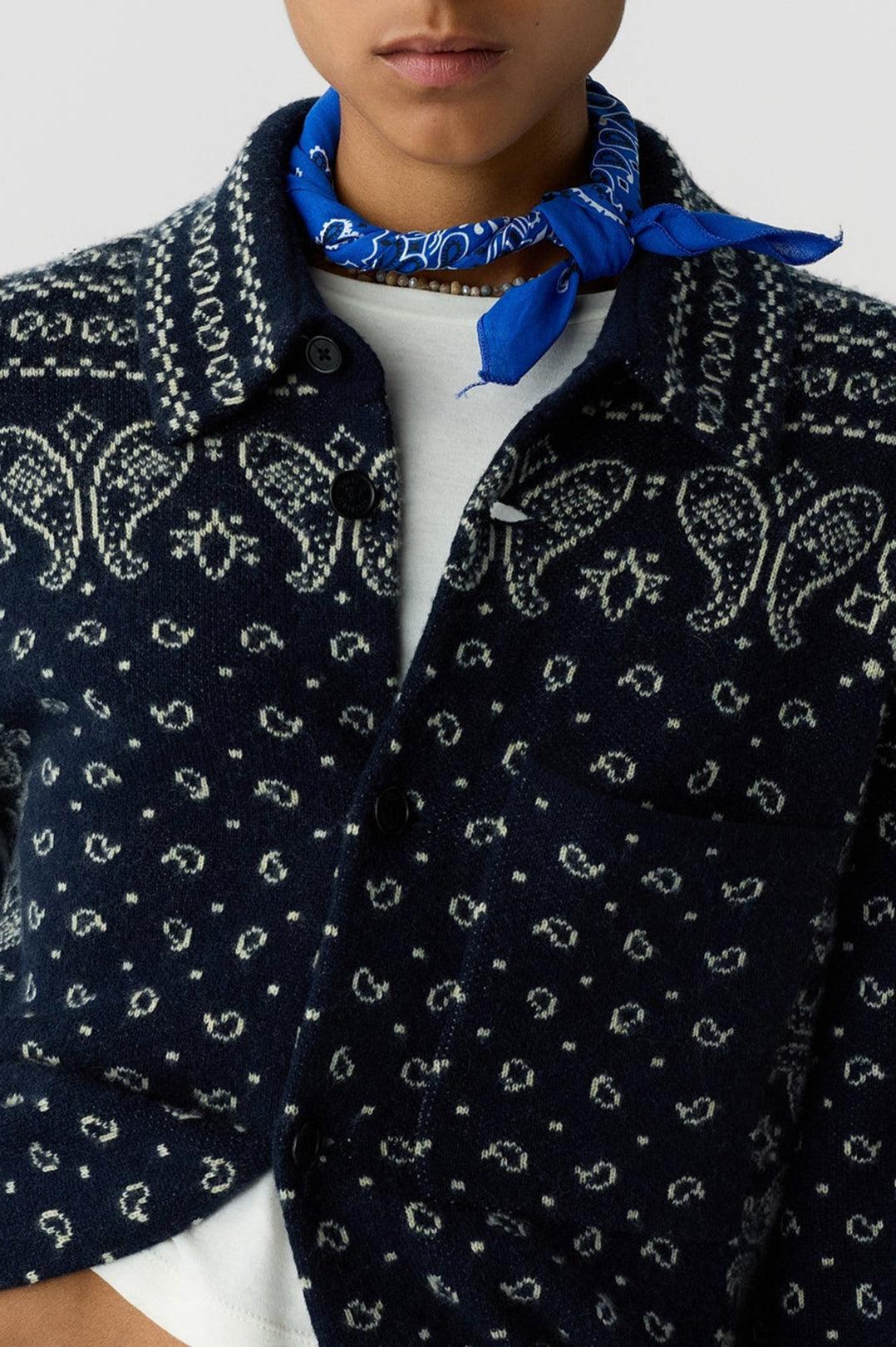 Guest In Residence-Wild rag work shirt midnight-dgallerystore