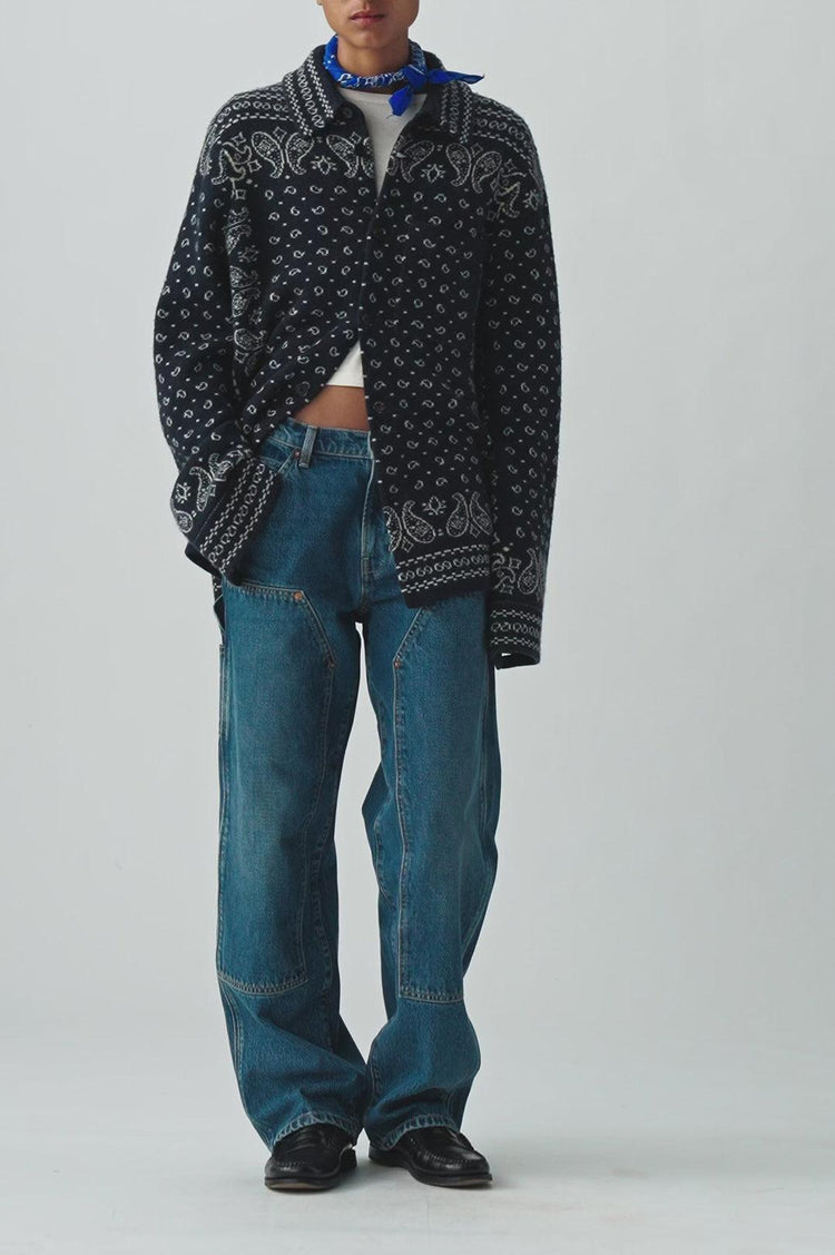 Guest In Residence-Wild rag work shirt midnight-dgallerystore