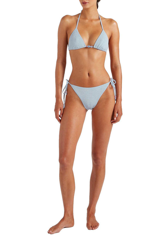 Hunza G-Gina beaded bikini metallic ice blue-dgallerystore