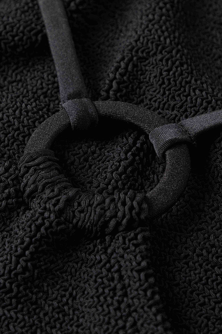 Hunza G-Jasmine swim with tonal hoop black-dgallerystore