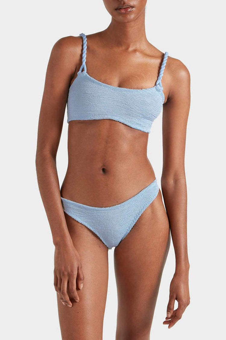 Hunza G-Phoebe bikini metallic ice blue-dgallerystore