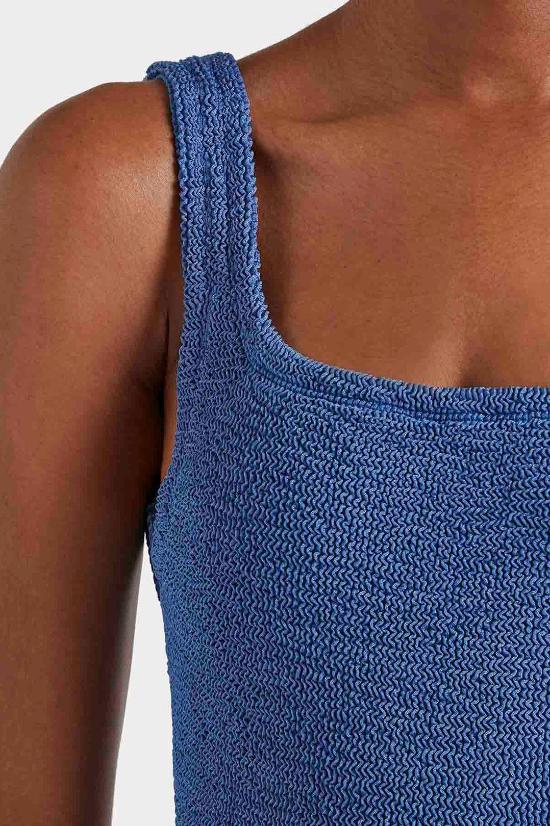 Hunza G-Square neck swim metallic denim-dgallerystore