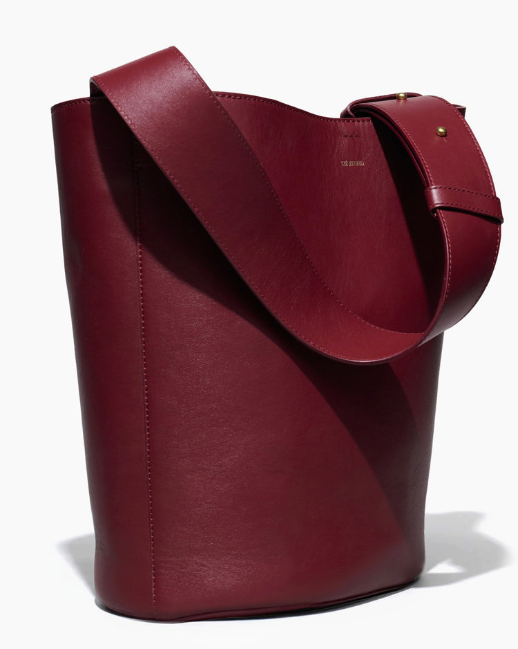 Lie Studio-The Norma Tote Burgudny Red-dgallerystore