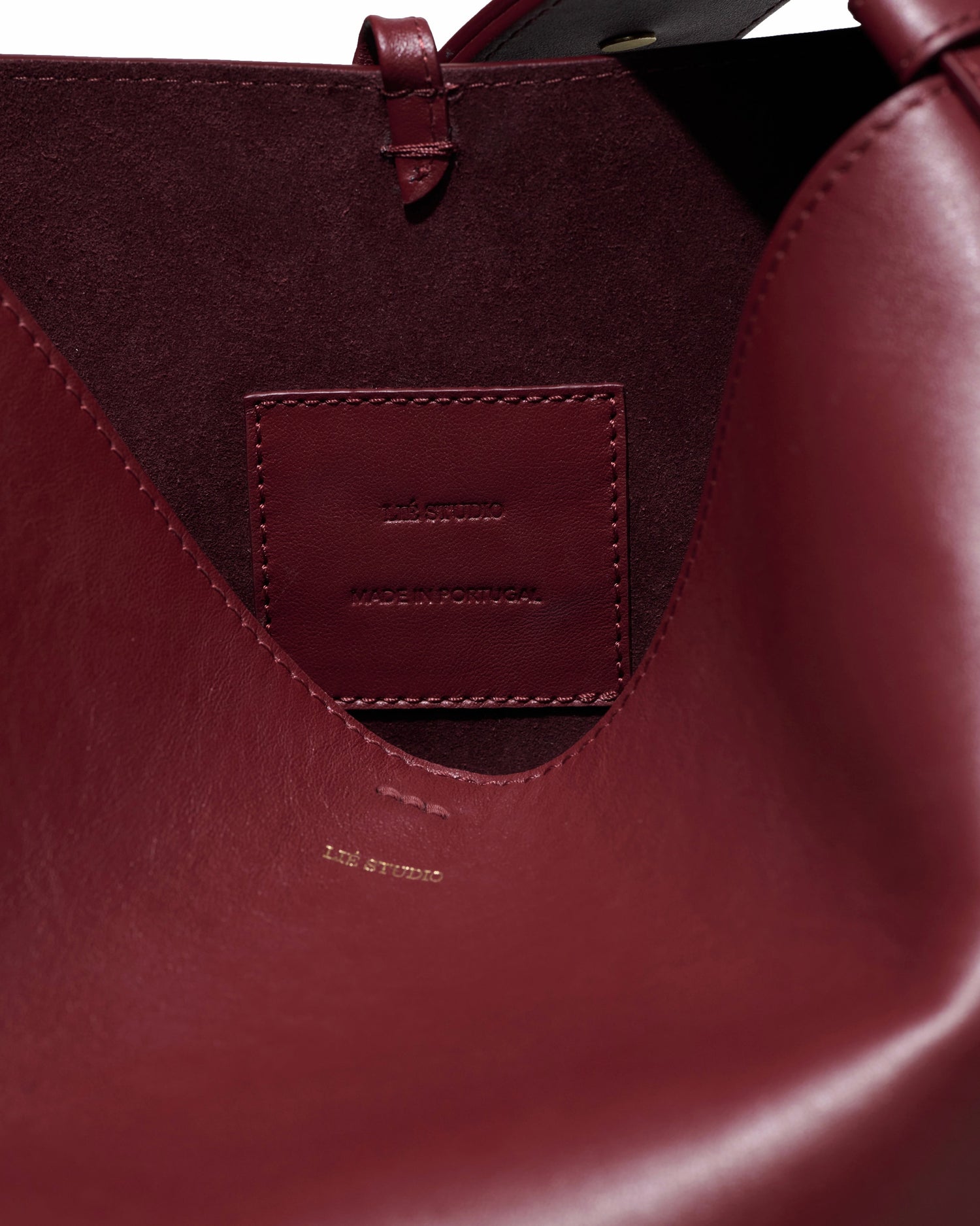Lie Studio-The Norma Tote Burgudny Red-dgallerystore