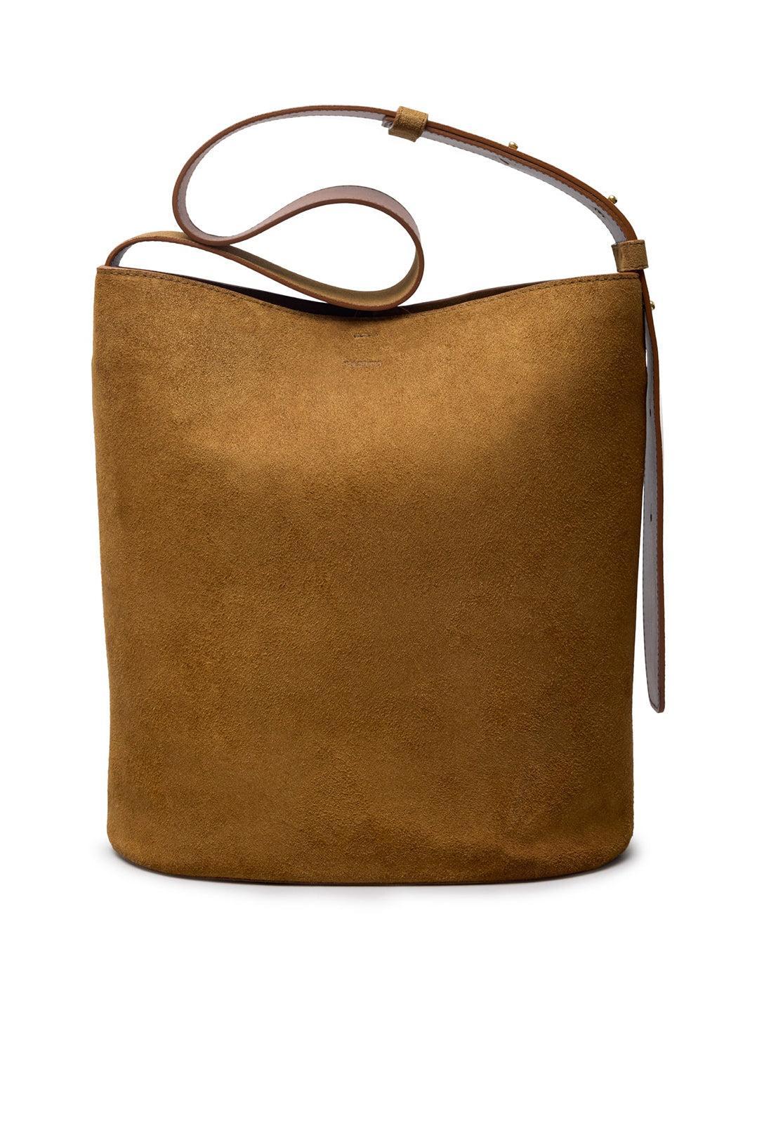 Lie Studio-The Norma Tote Maple Brown Suede-dgallerystore