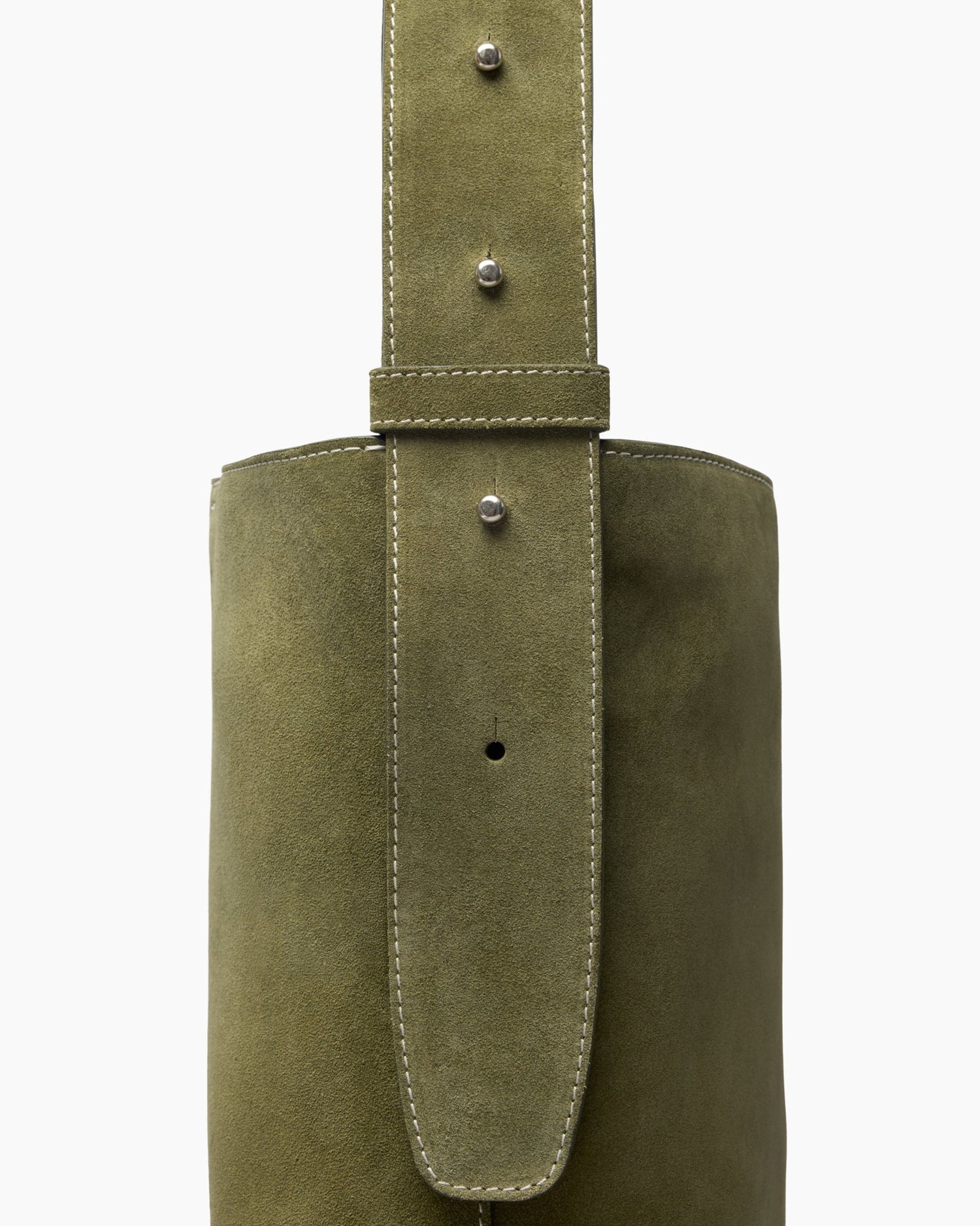 Lie Studio-The Norma Tote Moss Green Suede-dgallerystore