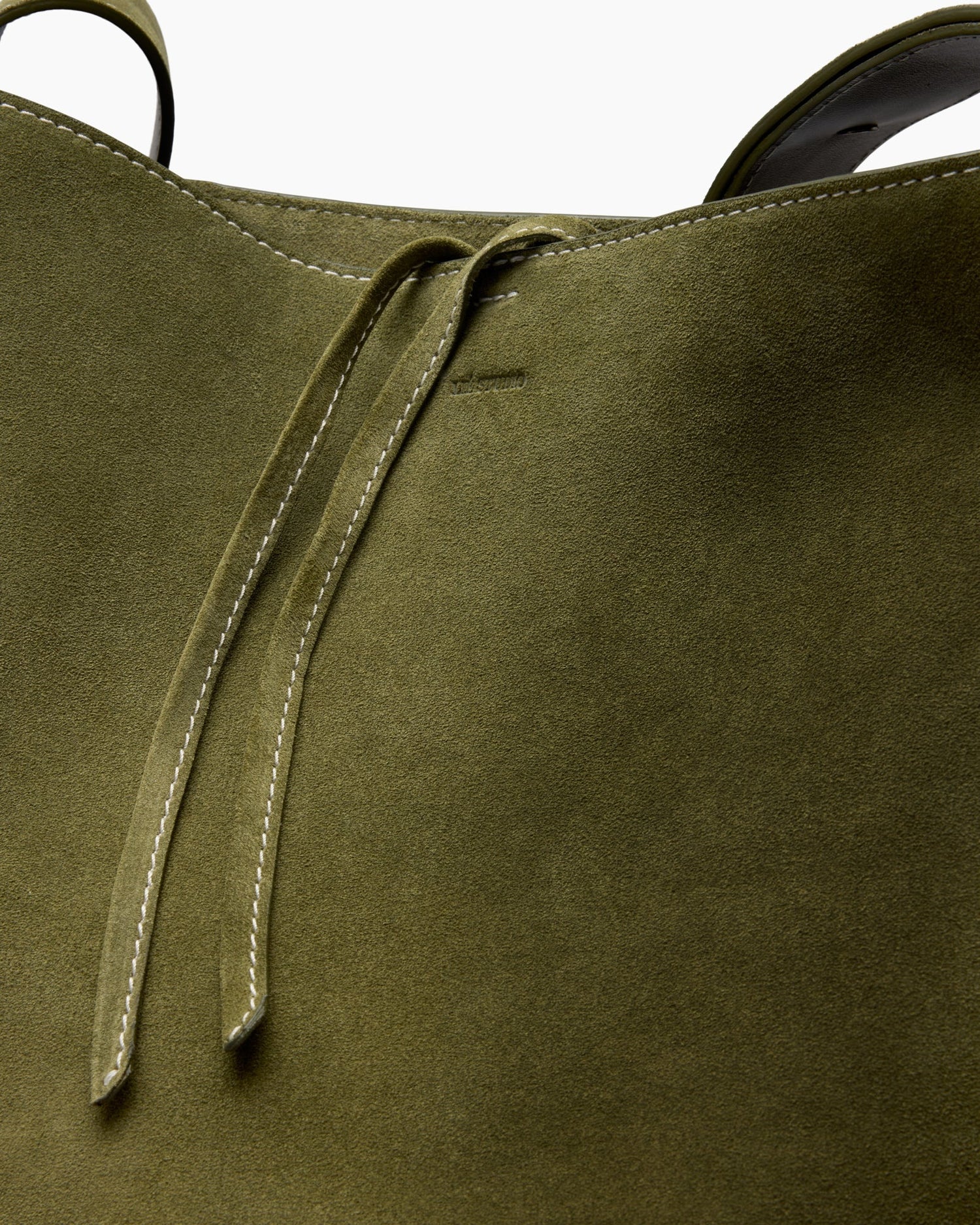 Lie Studio-The Norma Tote Moss Green Suede-dgallerystore