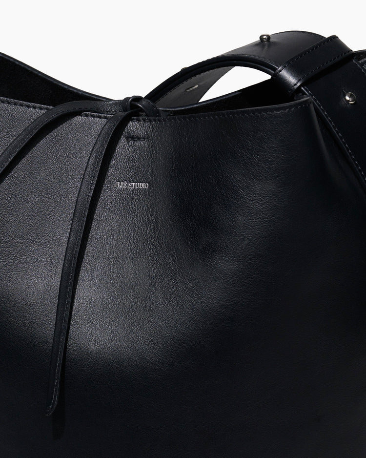Lie Studio-The Norma Tote Solid Black-dgallerystore