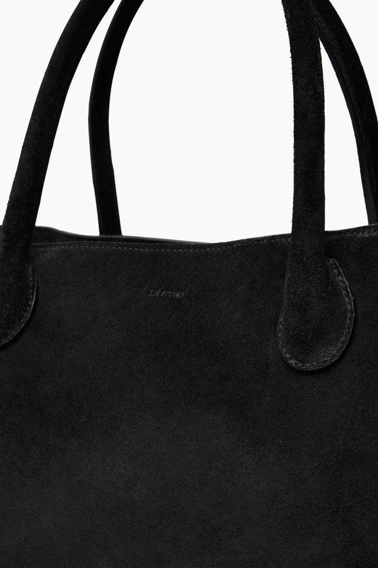 Lie Studio-The Grace tote black suede-dgallerystore
