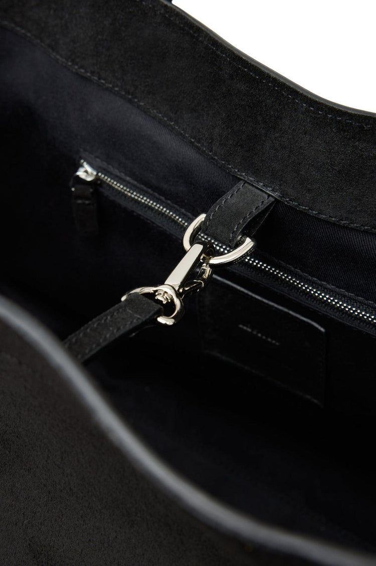 Lie Studio-The Grace tote black suede-dgallerystore