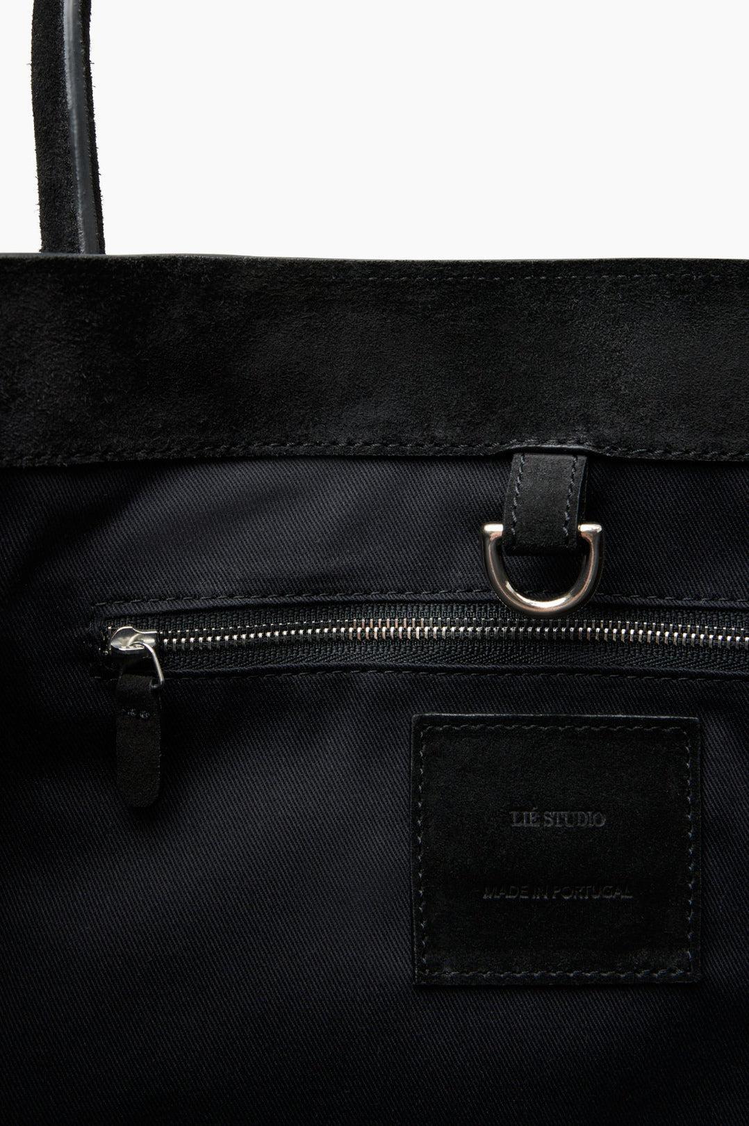 Lie Studio-The Grace tote black suede-dgallerystore