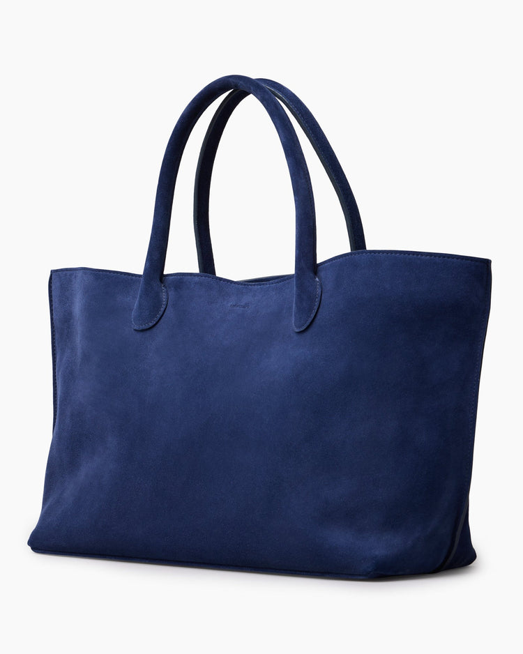 Lie Studio-The grace tote midnight blue suede-dgallerystore