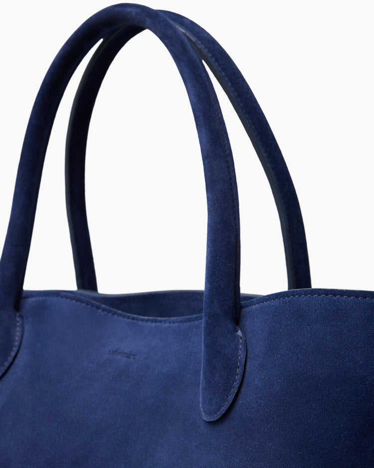 Lie Studio-The grace tote midnight blue suede-dgallerystore