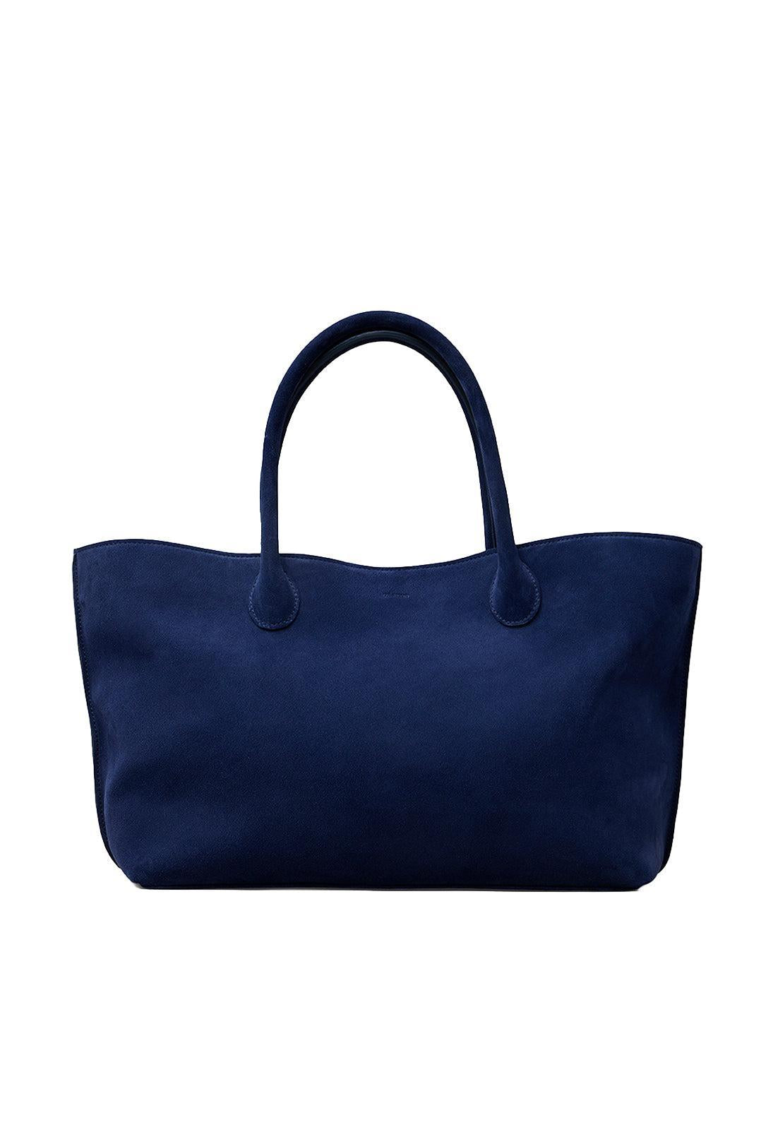 Lie Studio-The grace tote midnight blue suede-dgallerystore