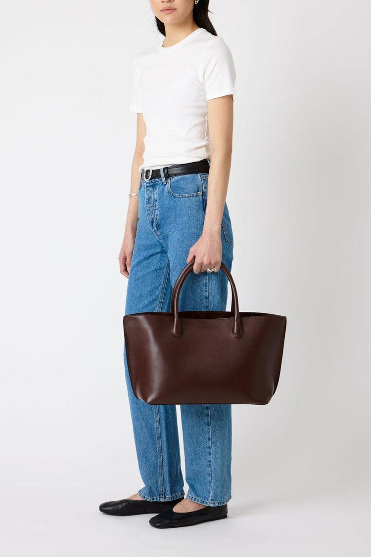 Lie Studio-The Grace tote sepia brown-dgallerystore