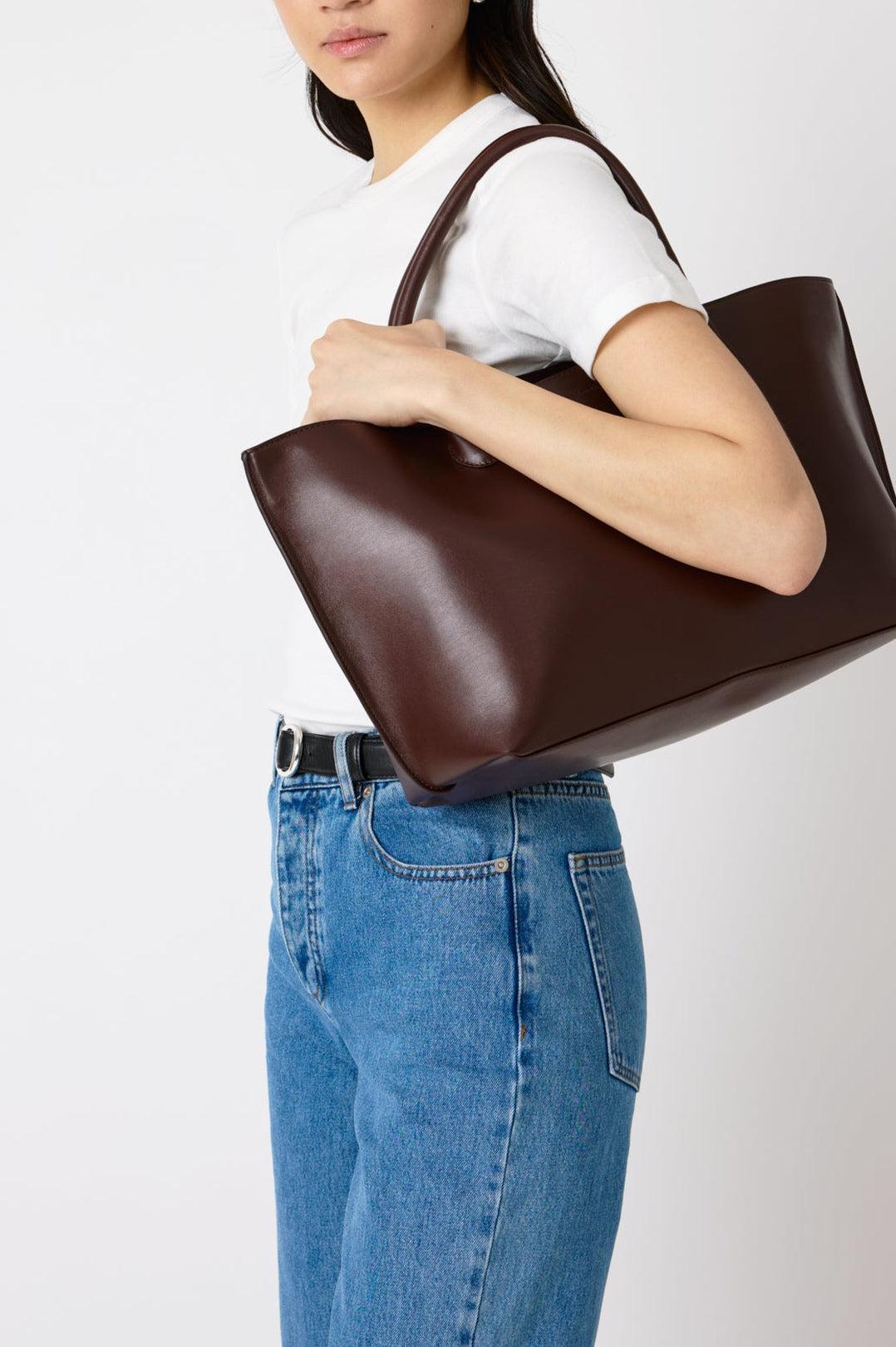Lie Studio-The Grace tote sepia brown-dgallerystore