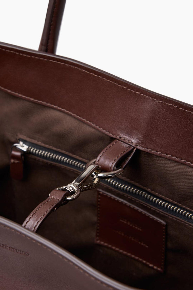 Lie Studio-The Grace tote sepia brown-dgallerystore