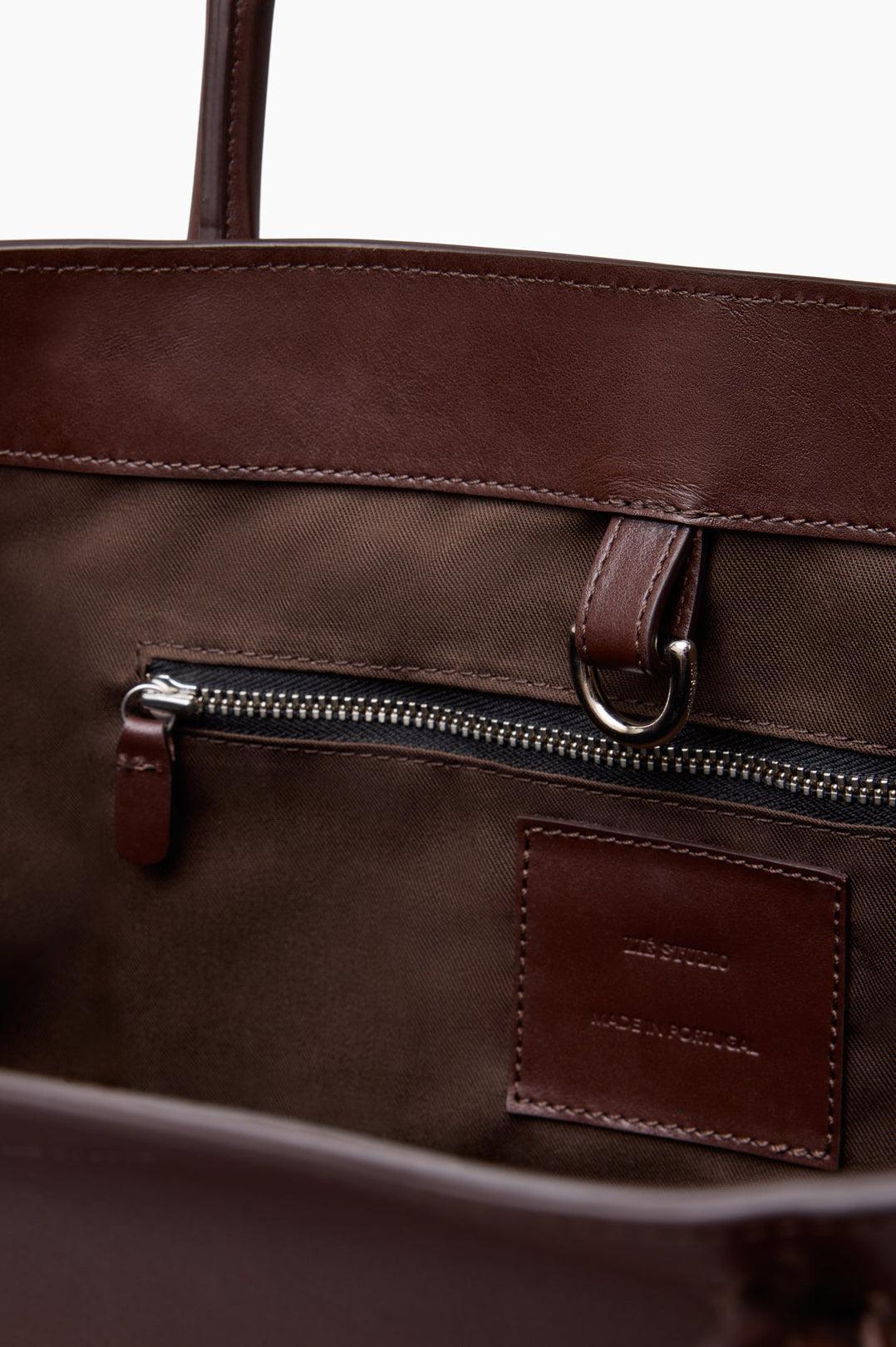 Lie Studio-The Grace tote sepia brown-dgallerystore