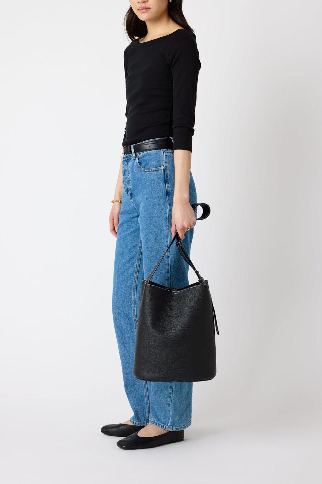 Lie Studio-The Norma tote black grosgrain-dgallerystore
