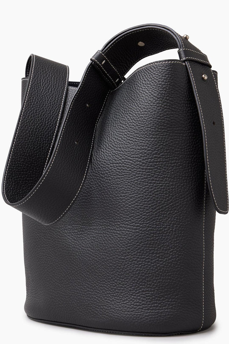Lie Studio-The Norma tote black grosgrain-dgallerystore