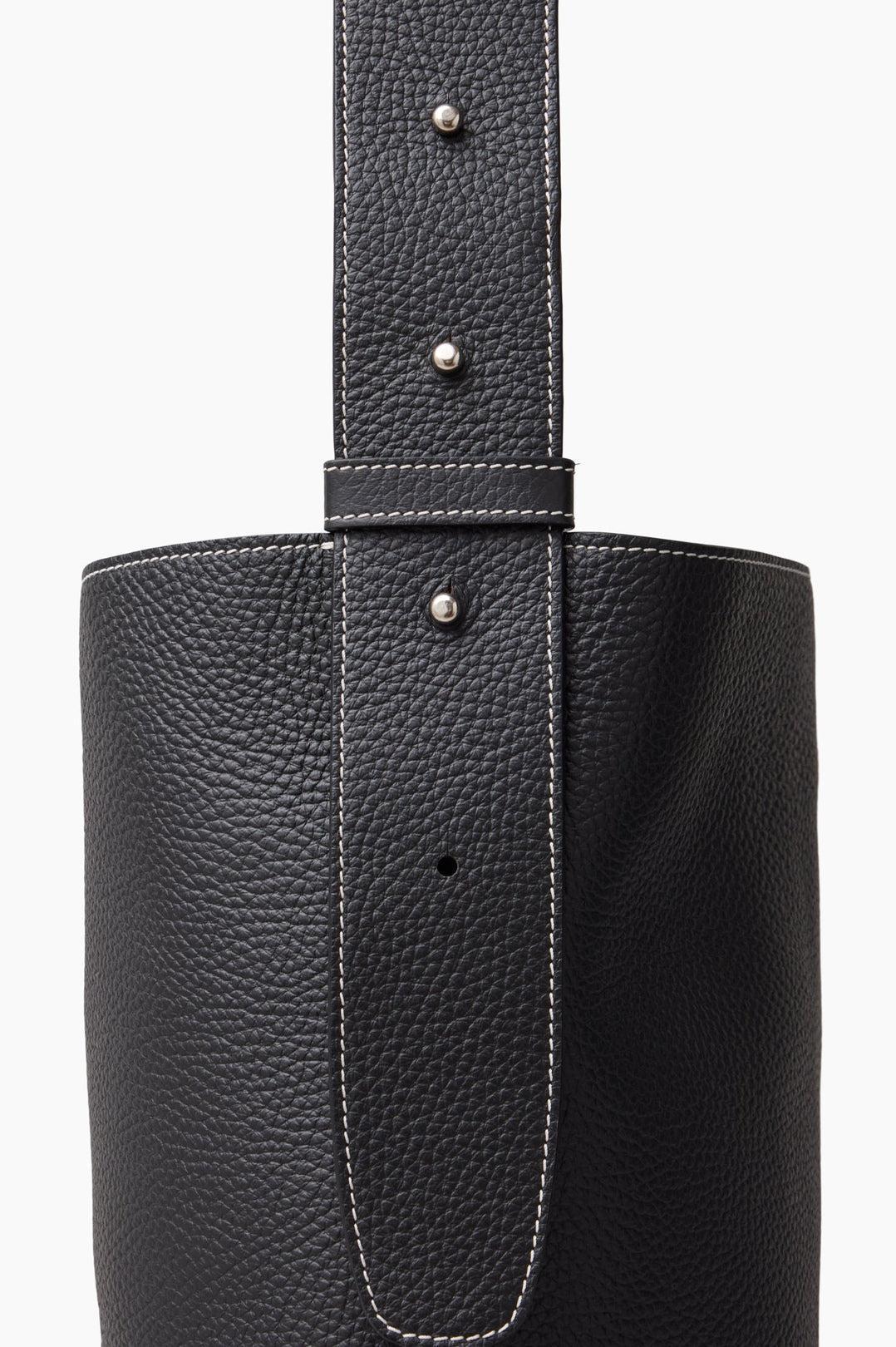 Lie Studio-The Norma tote black grosgrain-dgallerystore
