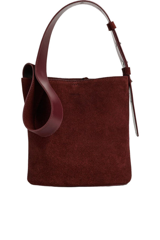 Lie Studio-The Paula tote berry red suede-dgallerystore