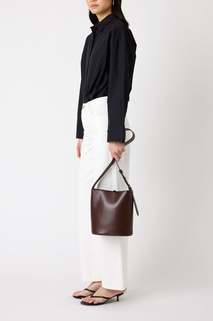 Lie Studio-The Paula tote sepia brown-dgallerystore
