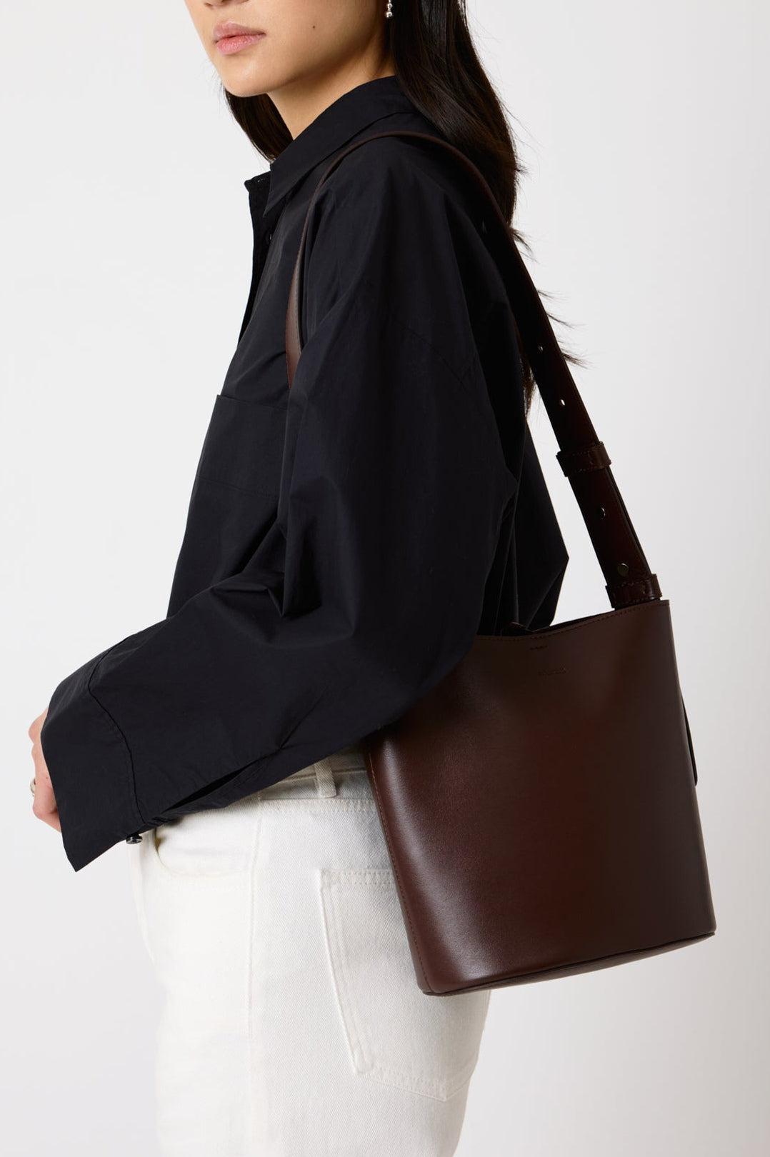 Lie Studio-The Paula tote sepia brown-dgallerystore