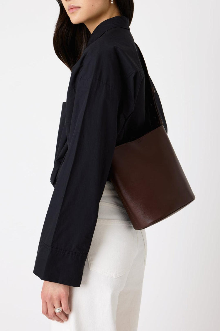 Lie Studio-The Paula tote sepia brown-dgallerystore