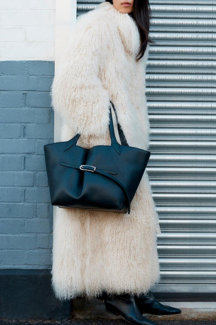 Liffner-Belted tote black-dgallerystore