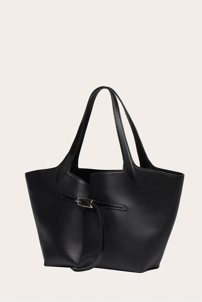 Liffner-Belted tote black-dgallerystore