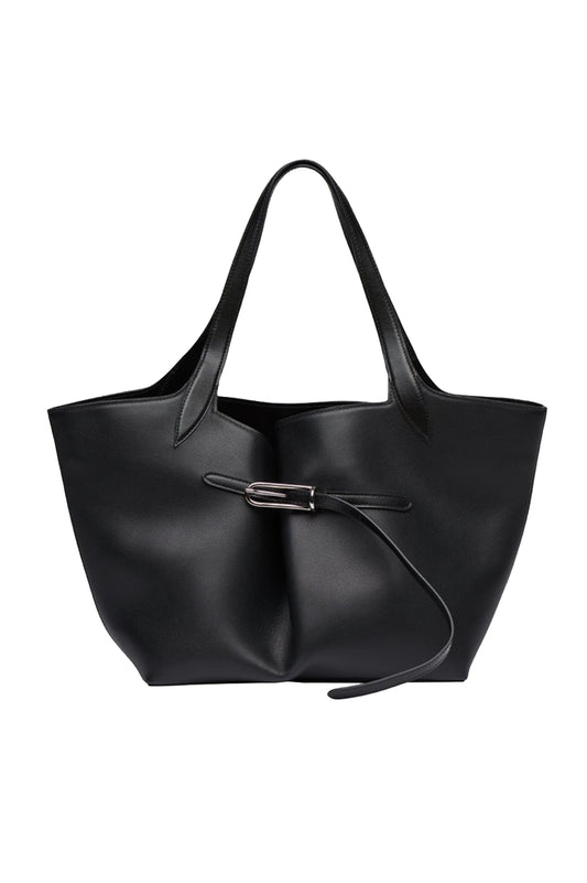 Liffner-Belted tote black-dgallerystore