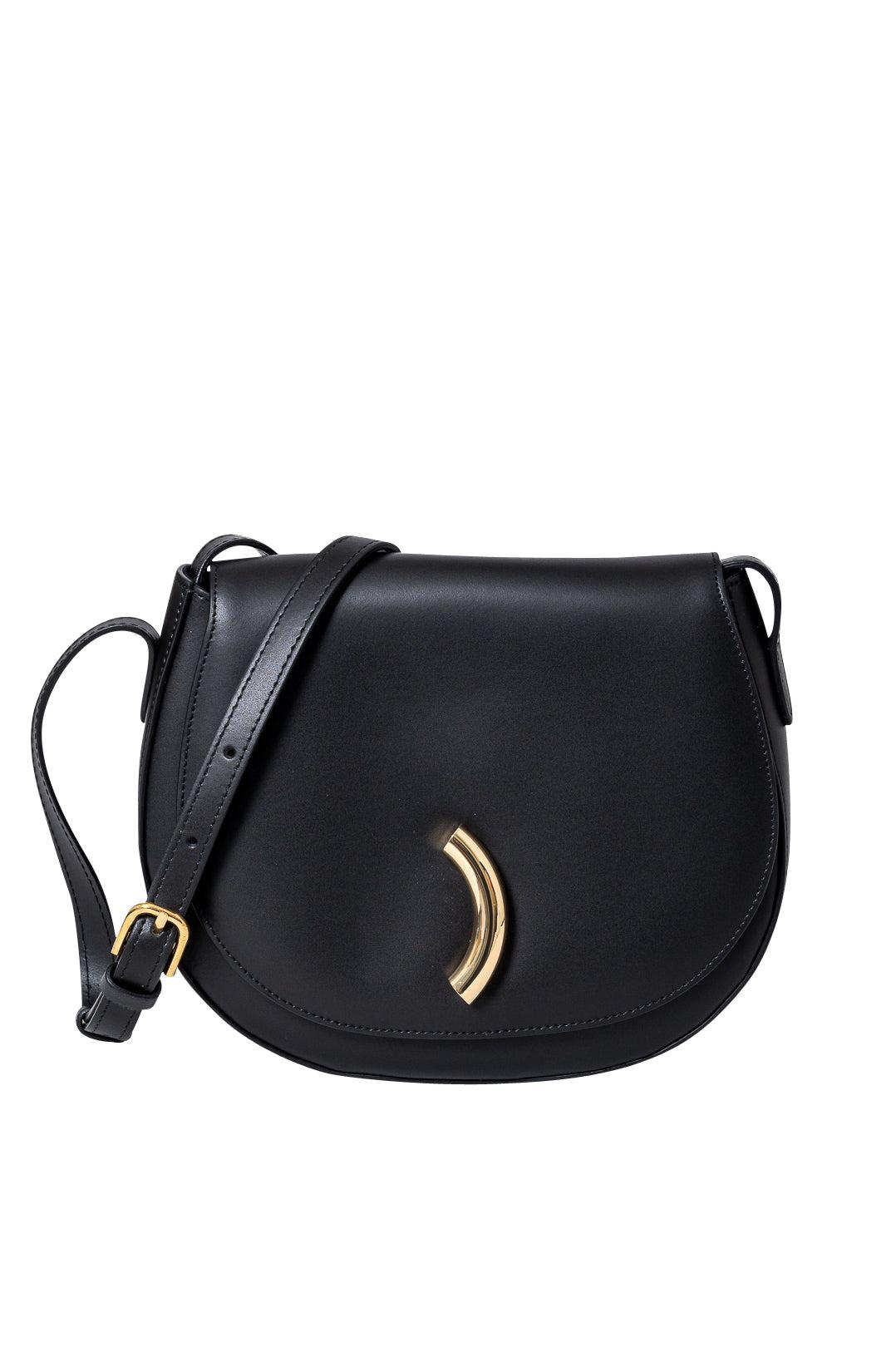 Liffner-Black Maccheroni Saddle Bag-dgallerystore