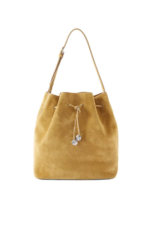 Liffner-Charm bucket cow suede sand-dgallerystore