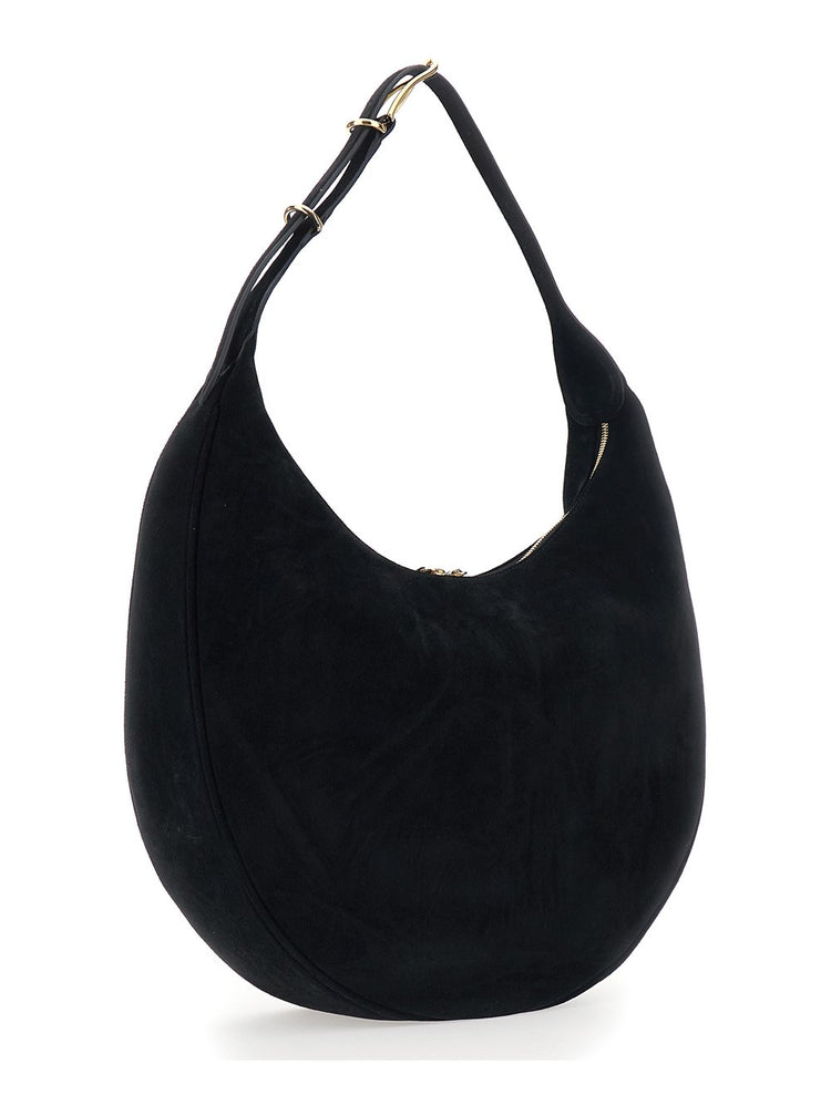 Liffner-Moon hobo cow suede black-dgallerystore