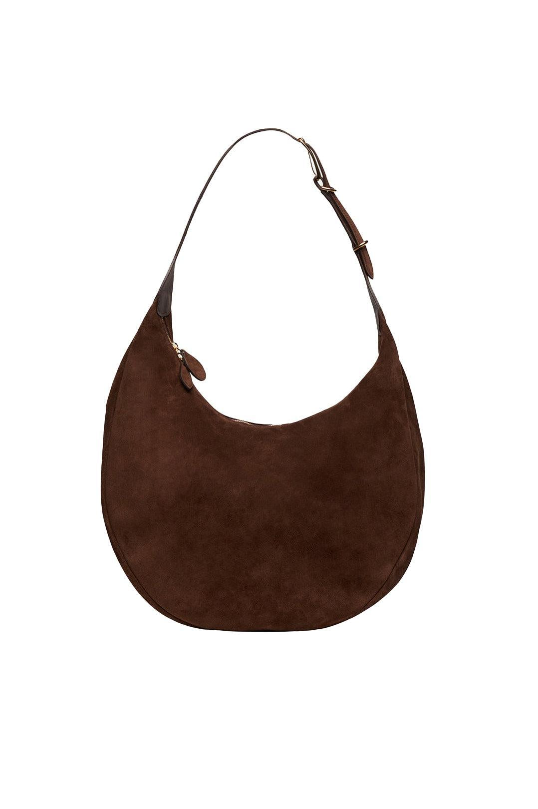 Liffner-Moon hobo dark brown suede-dgallerystore