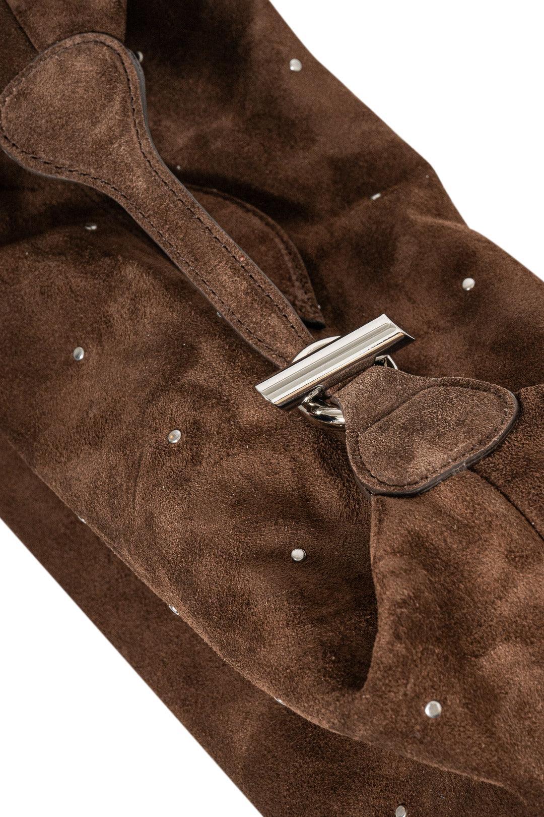 Liffner-Pillow Pouch Suede Bag-dgallerystore