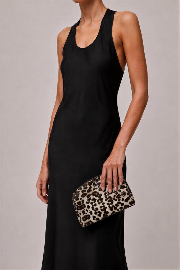 Liffner-Pushlock Clutch Snow Leopard-dgallerystore