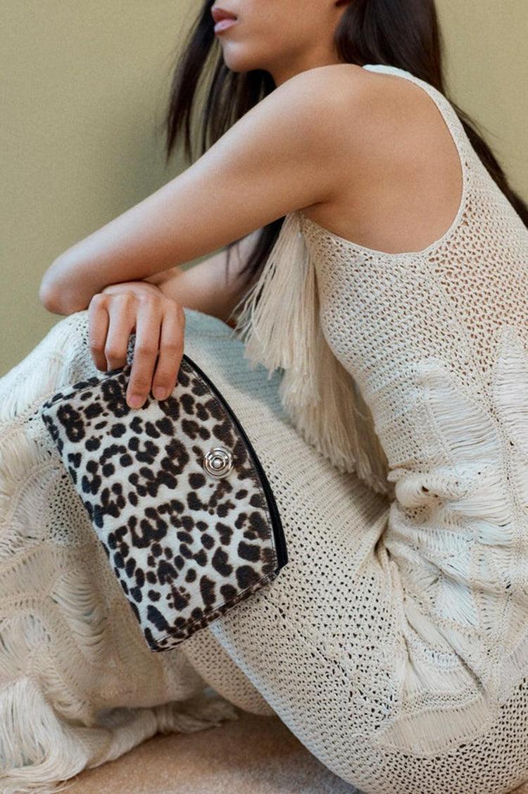 Liffner-Pushlock Clutch Snow Leopard-dgallerystore