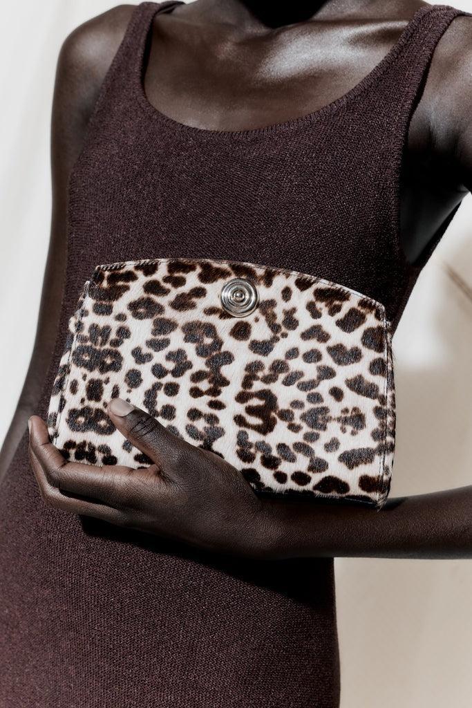 Liffner-Pushlock Clutch Snow Leopard-dgallerystore