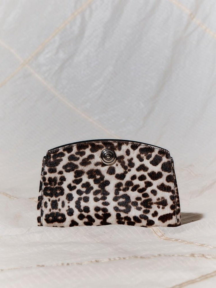Liffner-Pushlock Clutch Snow Leopard-dgallerystore